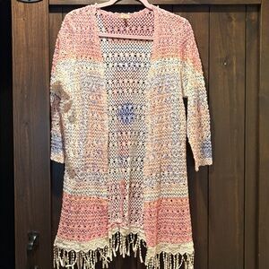 Reba Multicolor Crochet Cardigan